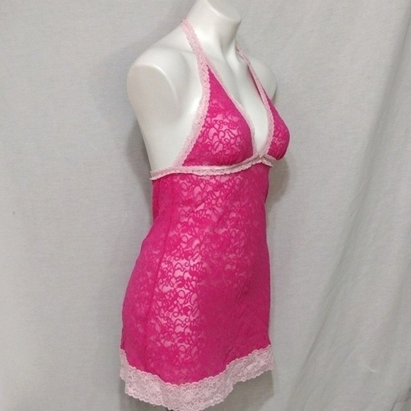 Victoria’s Secret The Lacie Lace Sexy Lingerie Sleepwear Large Sheer Elegant - Picture 3 of 6